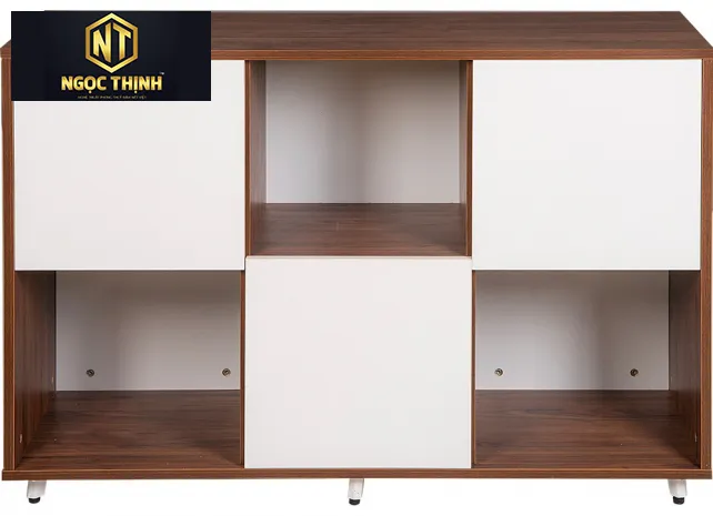 TỦ GỖ TÀI LIỆU-Tủ thấp 2 mặt, 3 buồng LUX850-3T1